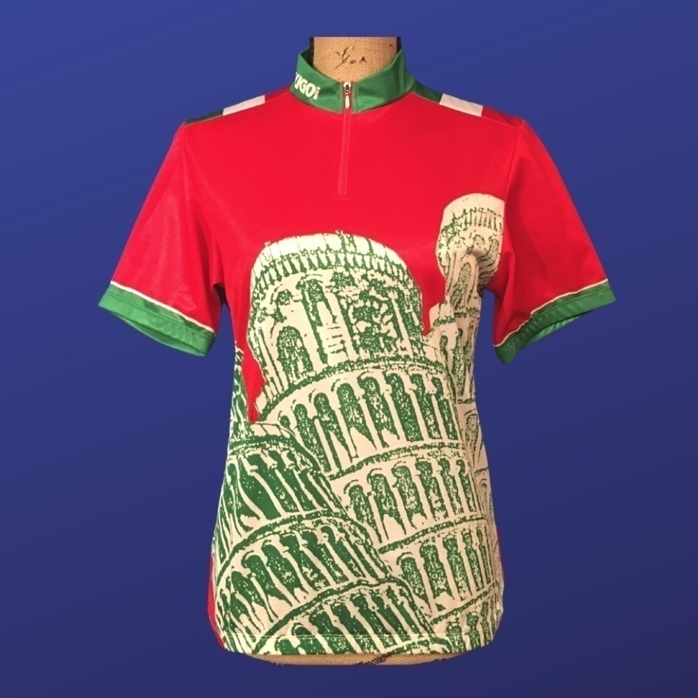 Sugoi CANADA Men’s Cycling Jersey, RED/WHITE/GREEN, Size Small, Pre-owned EUC